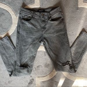 Gray denim jeans